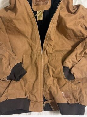 Schmidt Workwear Men's Brown Hooded Bomber Jacket